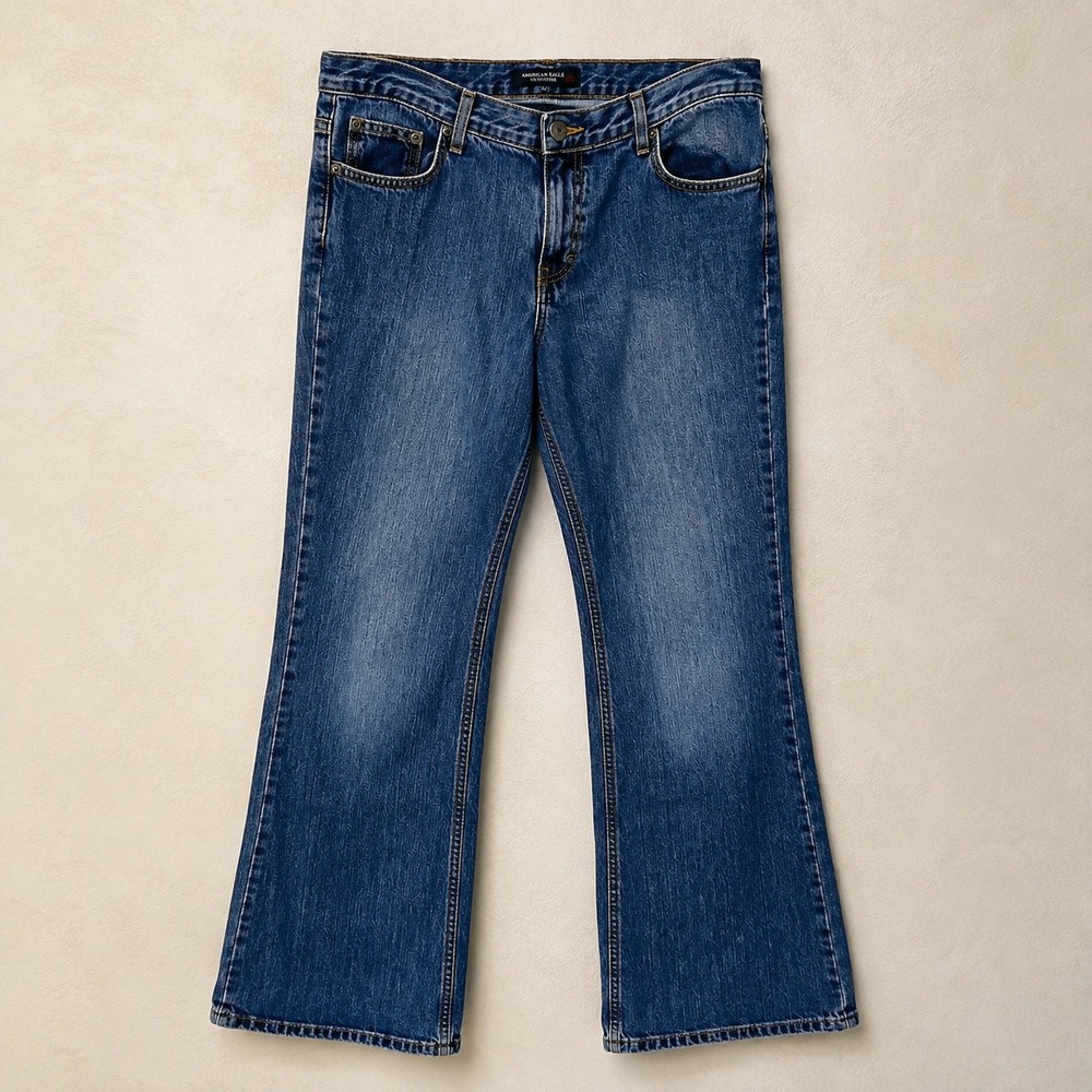 American Eagle Outfitters Women Medium Wash Bootcut Jeans 7621 14 REG